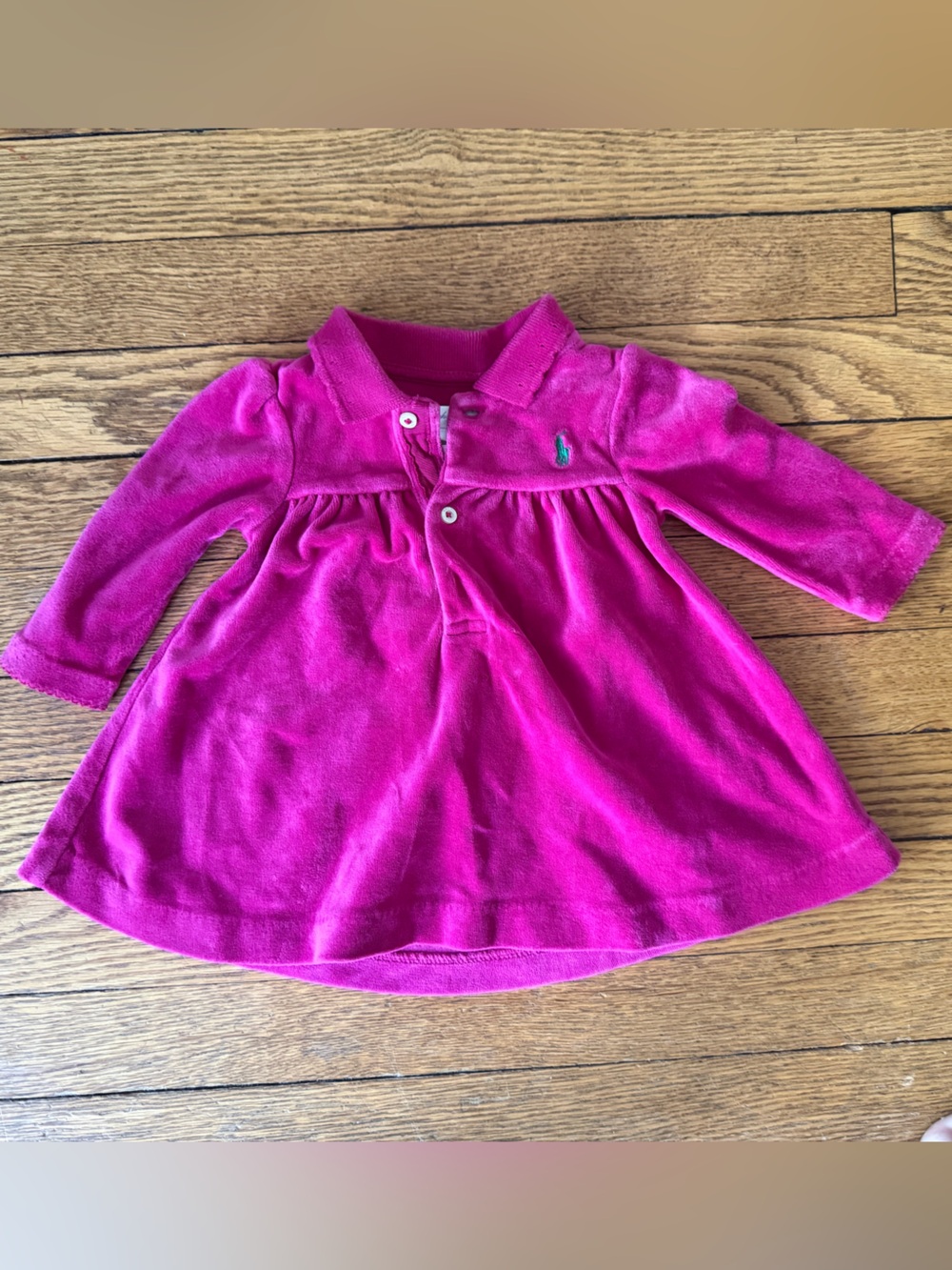 Ralph Lauren Baby Long-Sleeve Polo Dress - Size 3 Months